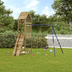 vidaXL Parque infantil de exterior madera de pino impregnada