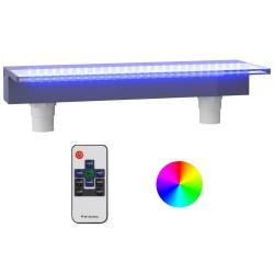 vidaXL Fuente cascada con LED RGB acrílico 60 cm