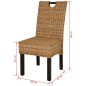 vidaXL Sillas de comedor 2 unidades ratán kubu madera de mango vidaXL Sillas de comedor 2 unidades ratán kubu madera de mango
