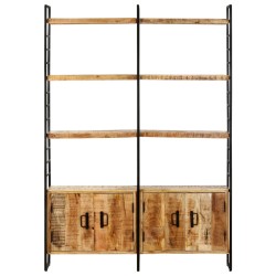 vidaXL Estantería de 4 niveles madera de mango rugosa 124x30x180 cm