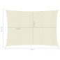 vidaXL Toldo de vela crema HDPE 160 g/m² 2,5x5 m 