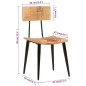 vidaXL Sillas de comedor 2 uds madera maciza de mango 44x40x80 cm vidaXL Sillas de comedor 2 uds madera maciza de mango 44x40x80 cm