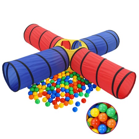 vidaXL Túnel de juegos para niños con 250 bolas multicolor