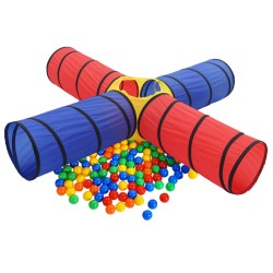 vidaXL Túnel de juegos para niños con 250 bolas multicolor