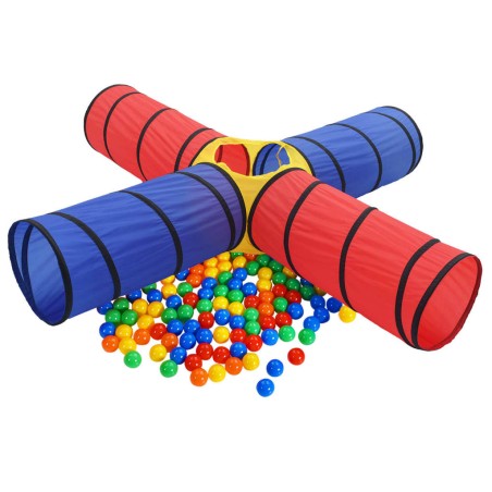 vidaXL Túnel de juegos para niños con 250 bolas multicolor