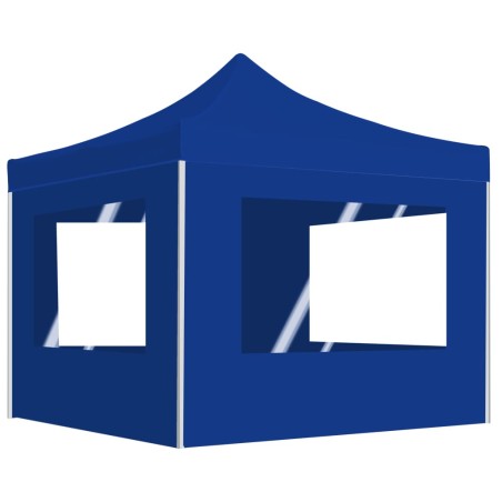 vidaXL Carpa plegable profesional con paredes aluminio azul 3x3 m