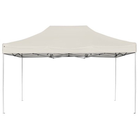 vidaXL Carpa plegable profesional de aluminio crema 4,5x3 m