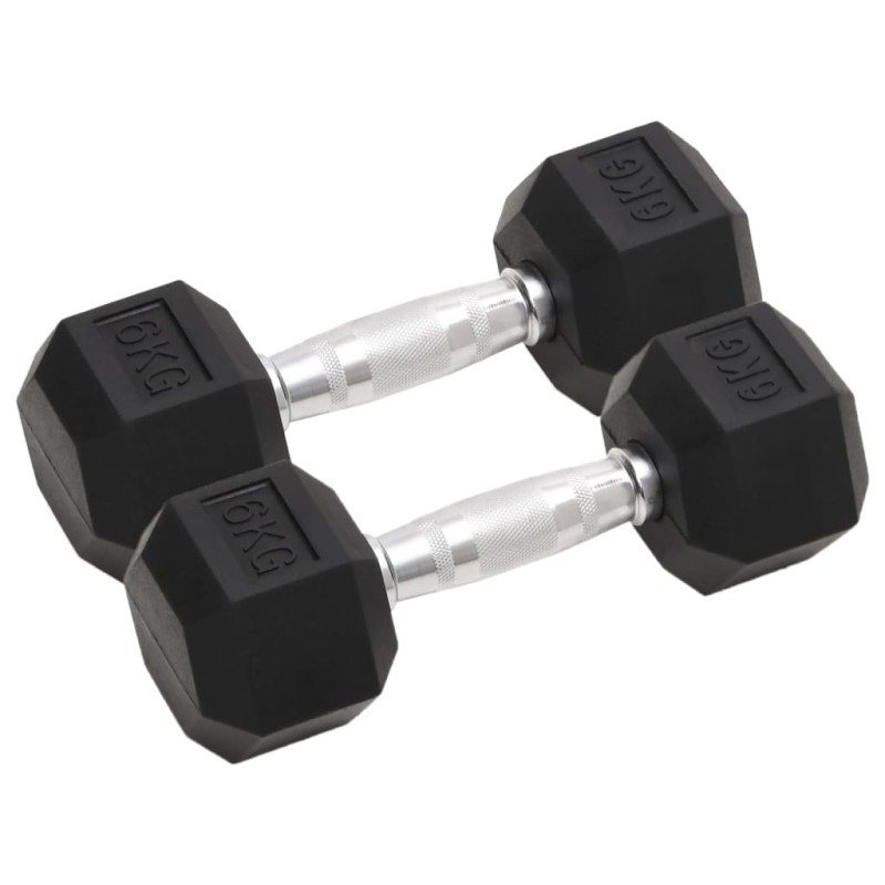 vidaXL Mancuernas 2 unidades hierro fundido 12 kg vidaXL Mancuernas 2 unidades hierro fundido 12 kg