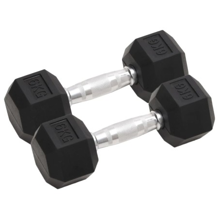 vidaXL Mancuernas 2 unidades hierro fundido 12 kg