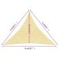 vidaXL Toldo de vela HDPE beige 160 g/m² 6x6x6 m vidaXL Toldo de vela HDPE beige 160 g/m² 6x6x6 m