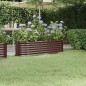 vidaXL Jardinera arriate acero recubrimiento polvo marrón 152x40x36 cm vidaXL Jardinera arriate acero recubrimiento polvo marrón 152x40x36 cm