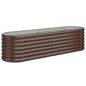 vidaXL Jardinera arriate acero recubrimiento polvo marrón 152x40x36 cm vidaXL Jardinera arriate acero recubrimiento polvo marrón 152x40x36 cm