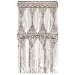 vidaXL Cortina de macramé algodón gris taupé 140x240 cm