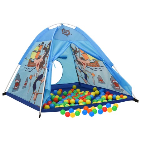 vidaXL Tienda de juegos para niños con 250 bolas azul 120x120x90 cm