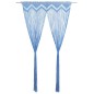 vidaXL Cortina de macramé algodón azul 140x240 cm vidaXL Cortina de macramé algodón azul 140x240 cm