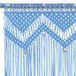 vidaXL Cortina de macramé algodón azul 140x240 cm vidaXL Cortina de macramé algodón azul 140x240 cm