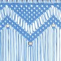vidaXL Cortina de macramé algodón azul 140x240 cm vidaXL Cortina de macramé algodón azul 140x240 cm