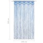 vidaXL Cortina de macramé algodón azul 140x240 cm vidaXL Cortina de macramé algodón azul 140x240 cm