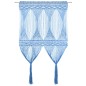 vidaXL Cortina de macramé algodón azul 140x240 cm vidaXL Cortina de macramé algodón azul 140x240 cm