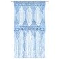vidaXL Cortina de macramé algodón azul 140x240 cm vidaXL Cortina de macramé algodón azul 140x240 cm
