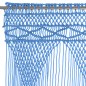 vidaXL Cortina de macramé algodón azul 140x240 cm vidaXL Cortina de macramé algodón azul 140x240 cm