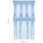 vidaXL Cortina de macramé algodón azul 140x240 cm vidaXL Cortina de macramé algodón azul 140x240 cm
