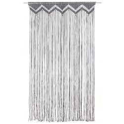 vidaXL Cortina de macramé algodón gris antracita 140x240 cm