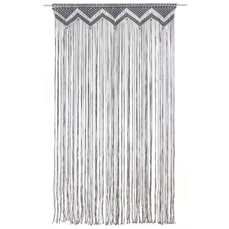 vidaXL Cortina de macramé algodón gris antracita 140x240 cm
