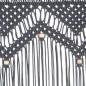 vidaXL Cortina de macramé algodón gris antracita 140x240 cm