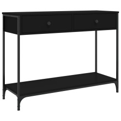 vidaXL Mesa consola madera de ingeniería negra 100x34,5x75 cm