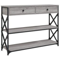 vidaXL Mesa consola madera de ingeniería gris Sonoma 100x28x75 cm