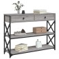 vidaXL Mesa consola madera de ingeniería gris Sonoma 100x28x75 cm vidaXL Mesa consola madera de ingeniería gris Sonoma 100x28x75 cm