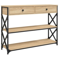 vidaXL Mesa consola madera de ingeniería roble Sonoma 100x28x75 cmm