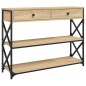 vidaXL Mesa consola madera de ingeniería roble Sonoma 100x28x75 cmm vidaXL Mesa consola madera de ingeniería roble Sonoma 100x28x75 cmm