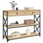 vidaXL Mesa consola madera de ingeniería roble Sonoma 100x28x75 cmm vidaXL Mesa consola madera de ingeniería roble Sonoma 100x28x75 cmm