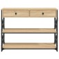 vidaXL Mesa consola madera de ingeniería roble Sonoma 100x28x75 cmm vidaXL Mesa consola madera de ingeniería roble Sonoma 100x28x75 cmm