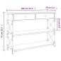 vidaXL Mesa consola madera de ingeniería roble Sonoma 100x28x75 cmm vidaXL Mesa consola madera de ingeniería roble Sonoma 100x28x75 cmm