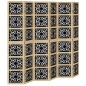 vidaXL Biombo separador 6 paneles madera maciza Paulownia marrón negro vidaXL Biombo separador 6 paneles madera maciza Paulownia marrón negro