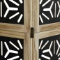 vidaXL Biombo separador 5 paneles madera maciza Paulownia marrón negro vidaXL Biombo separador 5 paneles madera maciza Paulownia marrón negro