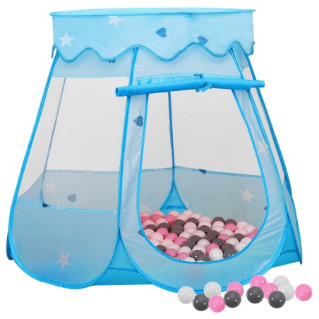 vidaXL Tienda de juegos para niños con 250 bolas azul 102x102x82 cm
