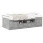 vidaXL Tumbona con cajones madera ingeniería gris hormigón 75x190 cm vidaXL Tumbona con cajones madera ingeniería gris hormigón 75x190 cm