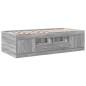vidaXL Tumbona con cajones madera ingeniería gris Sonoma 75x190 cm