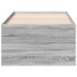 vidaXL Tumbona con cajones madera ingeniería gris Sonoma 75x190 cm