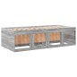 vidaXL Tumbona con cajones madera ingeniería gris Sonoma 75x190 cm