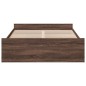 vidaXL Cama con cajones madera de ingeniería marrón roble 140x190 cm vidaXL Cama con cajones madera de ingeniería marrón roble 140x190 cm