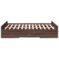 vidaXL Cama con cajones madera de ingeniería marrón roble 140x190 cm vidaXL Cama con cajones madera de ingeniería marrón roble 140x190 cm