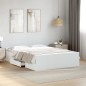 vidaXL Cama con cajones madera de ingeniería blanca 140x190 cm vidaXL Cama con cajones madera de ingeniería blanca 140x190 cm