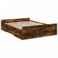 vidaXL Cama con cajones madera de ingeniería roble ahumado 140x190 cm vidaXL Cama con cajones madera de ingeniería roble ahumado 140x190 cm