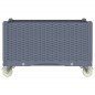 vidaXL Jardinera con ruedas PP gris 80x50x54 cm vidaXL Jardinera con ruedas PP gris 80x50x54 cm