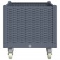 vidaXL Jardinera con ruedas PP gris 80x50x54 cm vidaXL Jardinera con ruedas PP gris 80x50x54 cm